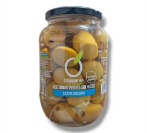 Azeitona Gordal sem caroço / Aceitunas Verdes - Sabor Anchoa - 400 grs